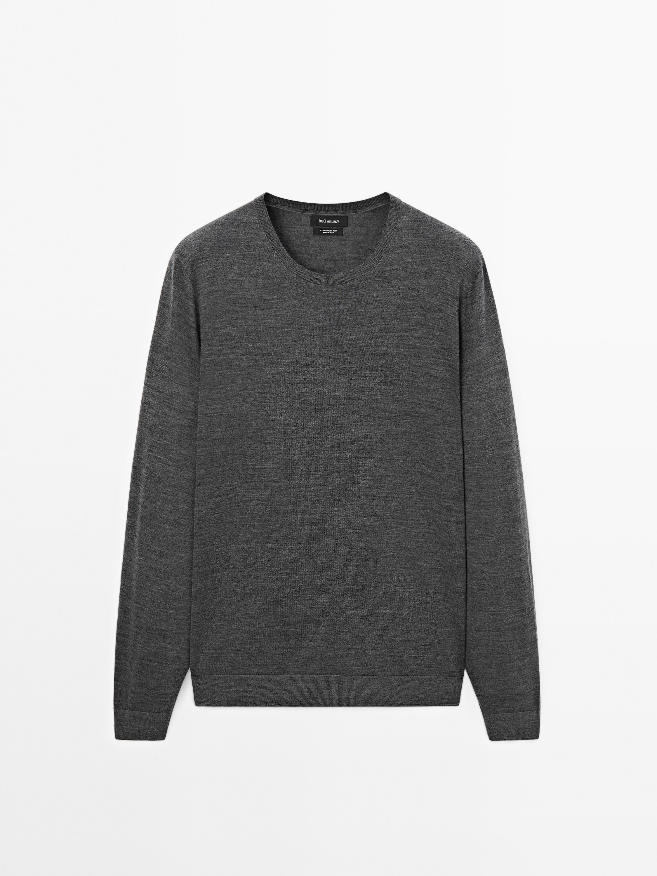 100% merino wool knit sweater